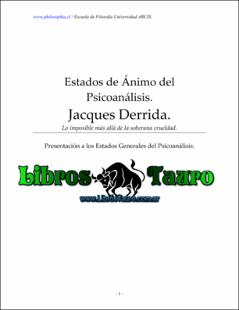 Portada Estados de animo del psicoanalisis