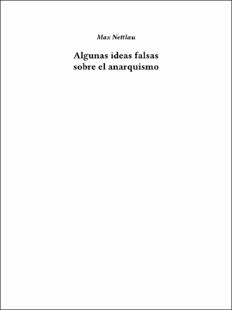 Portada Algunas ideas falsas sobre el anarquismo