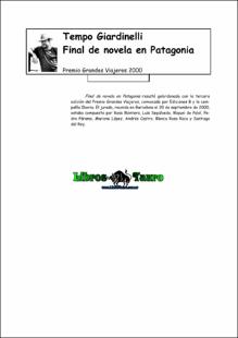 Portada Final de novela en Patagonia