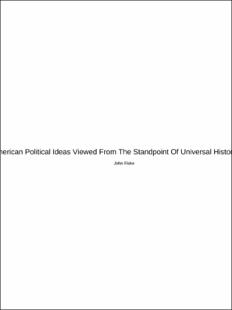 Portada American political ideas viewed from the standpoint of universal history