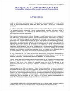 Portada Anarquismo y comunismo científico : Confrontación ideológica entre un teórico marxista y un anarquista