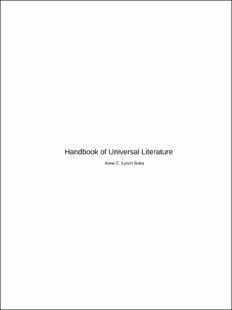 Portada Handbook of universal literature