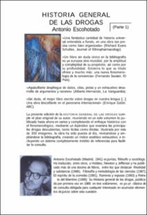 Portada Historia general de las drogas: incluyendo el apéndice Fenomenología de las drogas (parte 1)