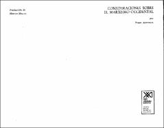 Portada Consideraciones sobre el marxismo occidental