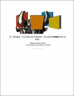 Portada J.L. Borges : "La casa de Asterión"recreación intelectual de un mito
