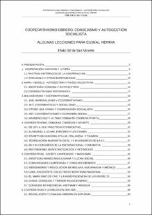 Portada Cooperativismo obrero, consejismo y autogestión socialista : algunas lecciones para Euskal Herria