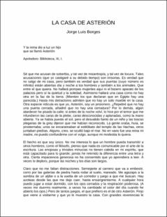 Portada La casa de Asterion