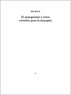 Portada El anarquismo y otros estorbos para la anarquía