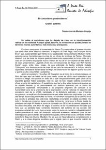 Portada El comunismo postmoderno