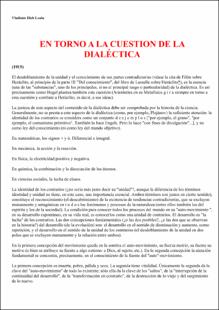 Portada En torno a la cuestión de la dialéctica