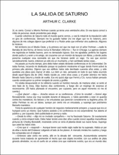 Portada La salida de Saturno