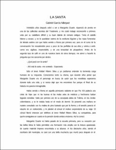 Portada La santa