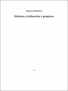 Portada Historia civilización y progreso