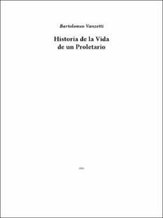 Portada Historia de la vida de un proletario
